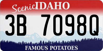 ID license plate 3B7098Q