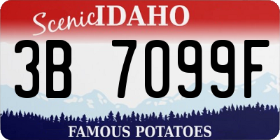 ID license plate 3B7099F