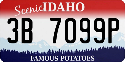 ID license plate 3B7099P