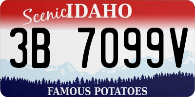 ID license plate 3B7099V