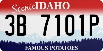 ID license plate 3B7101P