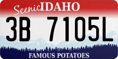 ID license plate 3B7105L
