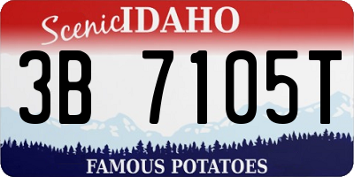 ID license plate 3B7105T