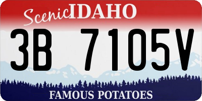 ID license plate 3B7105V