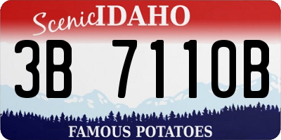 ID license plate 3B7110B