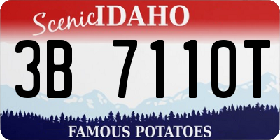 ID license plate 3B7110T