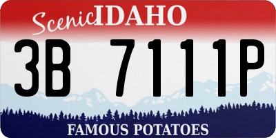 ID license plate 3B7111P
