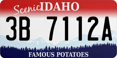 ID license plate 3B7112A