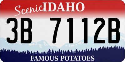 ID license plate 3B7112B