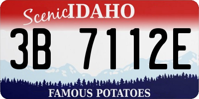 ID license plate 3B7112E