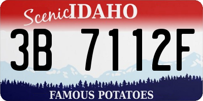 ID license plate 3B7112F