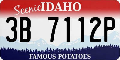 ID license plate 3B7112P