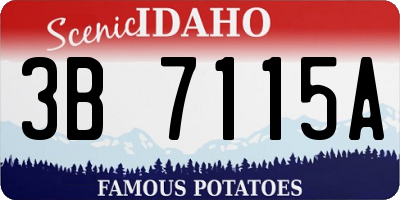 ID license plate 3B7115A