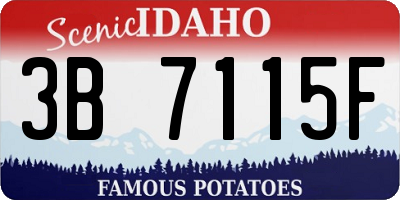 ID license plate 3B7115F