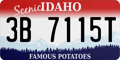 ID license plate 3B7115T