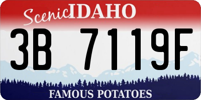 ID license plate 3B7119F