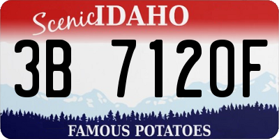 ID license plate 3B7120F
