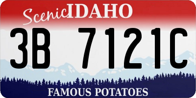 ID license plate 3B7121C