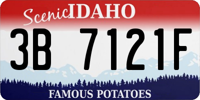 ID license plate 3B7121F