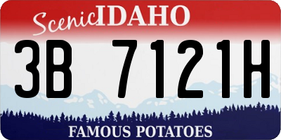 ID license plate 3B7121H