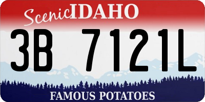 ID license plate 3B7121L
