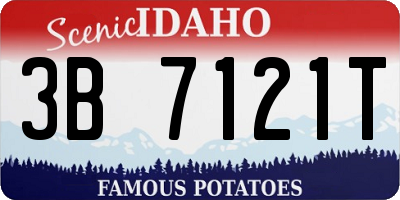 ID license plate 3B7121T