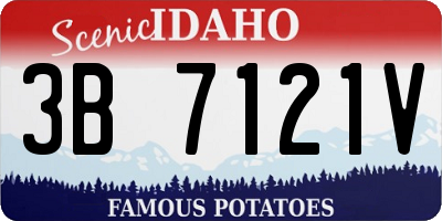 ID license plate 3B7121V