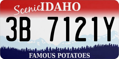 ID license plate 3B7121Y