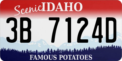 ID license plate 3B7124D