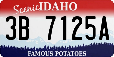 ID license plate 3B7125A