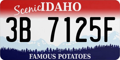 ID license plate 3B7125F