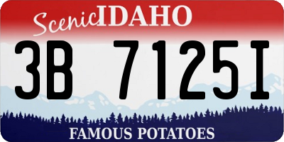 ID license plate 3B7125I