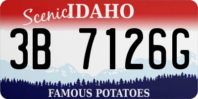 ID license plate 3B7126G