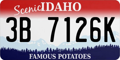 ID license plate 3B7126K