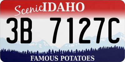 ID license plate 3B7127C
