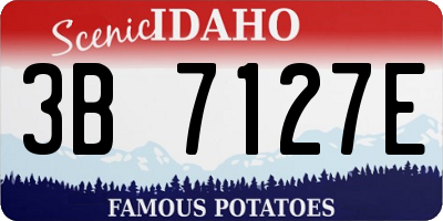 ID license plate 3B7127E