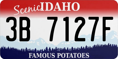 ID license plate 3B7127F