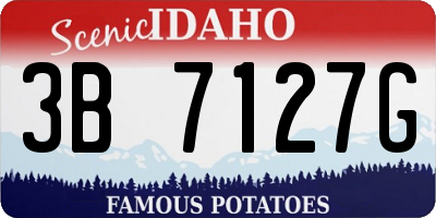 ID license plate 3B7127G