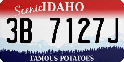 ID license plate 3B7127J