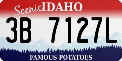 ID license plate 3B7127L