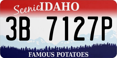 ID license plate 3B7127P