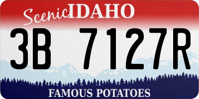 ID license plate 3B7127R
