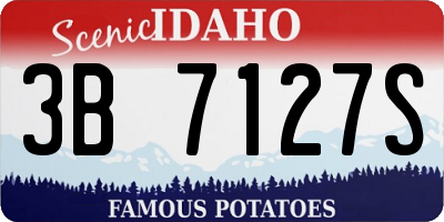 ID license plate 3B7127S
