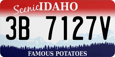 ID license plate 3B7127V
