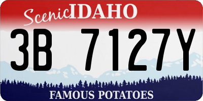 ID license plate 3B7127Y