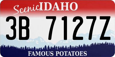 ID license plate 3B7127Z