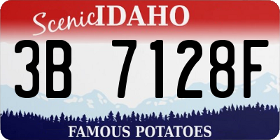 ID license plate 3B7128F