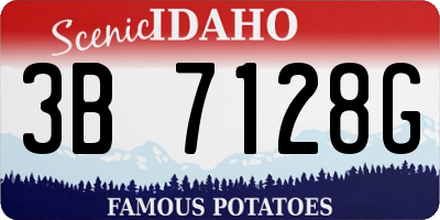 ID license plate 3B7128G
