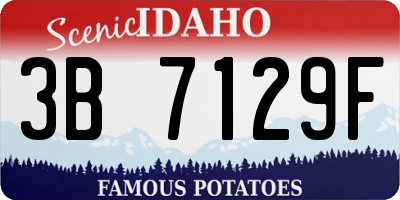 ID license plate 3B7129F