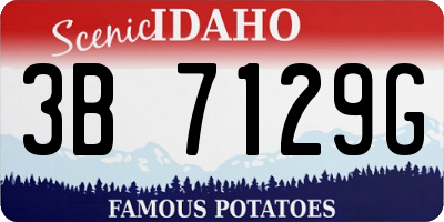 ID license plate 3B7129G